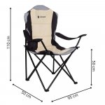 Kempingové křeslo SPRINGOS COSTA PREMIUM XXL béžovo-černé – Sleviste.cz