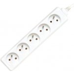 Premiumcord prodlužovací kabel pp5k-05 5m 5 zásuvek vypínač bílý – HobbyKompas.cz