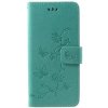 Pouzdro a kryt na mobilní telefon Sony Pouzdro Flower PU kožené Sony Xperia XZ3 - cyan