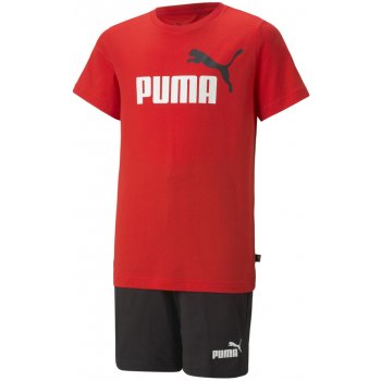 Puma Short Jersey Set B dětská bavlněná souprava červená