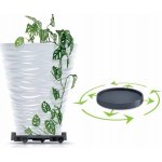 Prosperplast Podstavec pod květináč na kolečkách kulatý antracit 37cm – Zboží Dáma