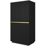 Nábytek Bogart Nicole 100 cm Černý mat / zlaté úchytky – Zbozi.Blesk.cz