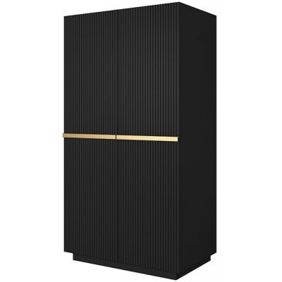 Nábytek Bogart Nicole 100 cm Černý mat / zlaté úchytky – Zbozi.Blesk.cz