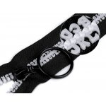 Kostěný zip šíře 5 mm délka 40 cm písmenka - černá – Hledejceny.cz