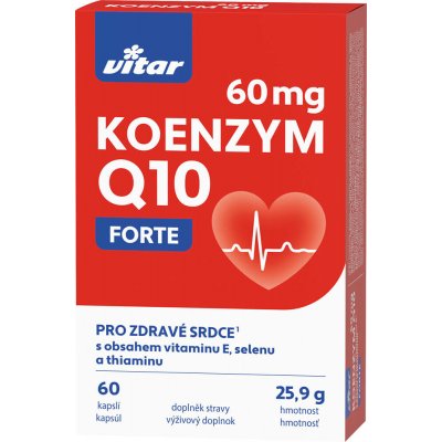 Vitar Koenzym Q10 60 mg + E + Se + thiamin 60 ks – Hledejceny.cz
