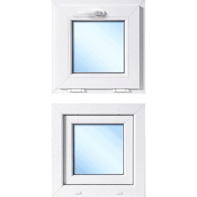 OknaDvereNaMiru.cz Plastové okno sklopné, bílá / bílá, 40x40 cm – Zboží Mobilmania