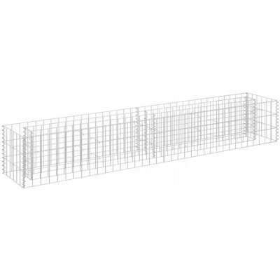 Gabionový květináč vyvýšený 180x30x30 cm Ocel Pozinkovaná Stříbrná – Hledejceny.cz