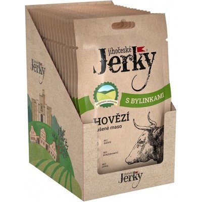 Jihočeské Jerky Hovězí bylinky 15 x 20 g – Zboží Dáma