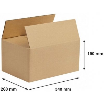 Obaly KREDO Kartonová krabice 340 x 260 x 190 mm 5VVL – Sleviste.cz