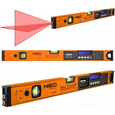 NEO Tools digitální laserová 60cm se sklonoměrem 71-200 – HobbyKompas.cz