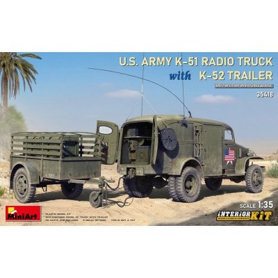 MiniArt US Army K51 Radio w/ K52 Trailer Interior kit 35418 1:35