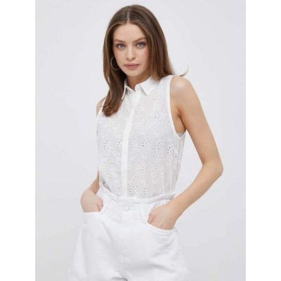 Pepe Jeans dámský bílý top PL304553800 S – Zboží Dáma