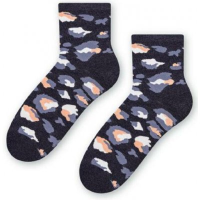 Dámské vzorované ponožky 099 džínová melanž – Zboží Mobilmania