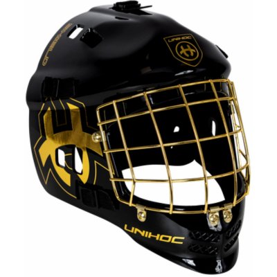 Unihoc Shield mask black/gold jr – Zboží Dáma