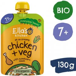 Ella's Kitchen BIO Kuřátko s kukuřičnou kaší 130 g