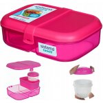 Sistema Krabička na svačinu Ribbon Lunch s vložkou a kelímkem modrá – Zboží Dáma