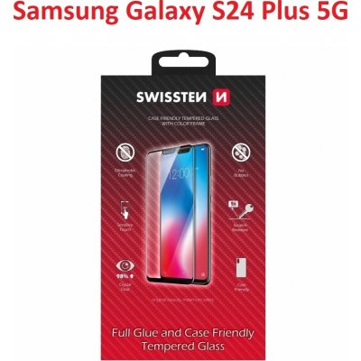 SWISSTEN FULL GLUE COLOR FRAME CASE FRIENDLY sklo pro SAMSUNG S916 GALAXY S24 PLUS 5G černá 54501851 – Zboží Živě