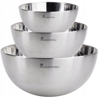 Masterpro Misky míchací sada 3 ks 17, 19, 25 cm nerez BGEU-5574-6 – Zboží Dáma