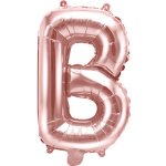 PartyDeco.pl Fóliový balónek písmeno "B" RŮŽOVO-ZLATÝ, 35 cm – Zboží Mobilmania