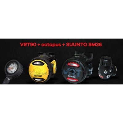 Suunto Set automatiky VRT 90 DIN + Octopus VRT 2 Beuchat + manometr SM-36 – Sleviste.cz