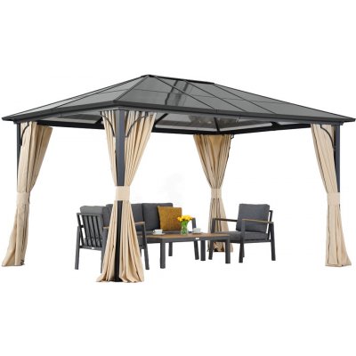 Garden Point Santiago 4x3m se závěsy béžový – Zboží Dáma