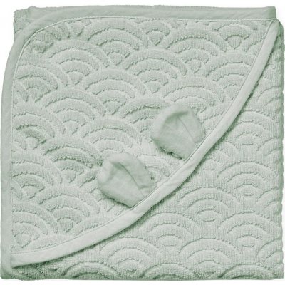 Cam Copenhagen Kojenecká osuška s kapucí Gots Dusty Green – Zboží Dáma