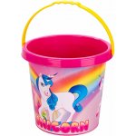 Lamps Baby kbelík na písek jednorožec holčičí růžový s obrázkem Unicorn 17 cm – Zboží Dáma