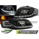 PŘEDNÍ SVĚTLOMETY AUDI A4 B7 04-08 TUBE LIGHT, ČERNÉ, LED BLINKR