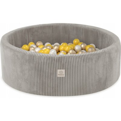 Misioo suchý bazén s míčky 90 x 30 cm manšestr béžový + 200 míčků – Zboží Dáma