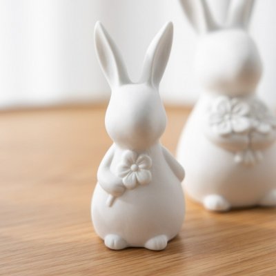 Storefactory Velikonoční dekorace Alicia 11 cm, bílá barva, keramika – Zboží Mobilmania