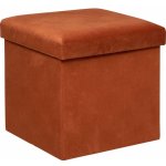 Atmosphera Sedák s úložným prostorem LILOU, samet, skládací, 38 x 38 x 38 cm – Sleviste.cz