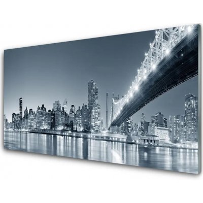 Kuchyňský skleněný panel Město Most Architektura 100x50 cm – Sleviste.cz