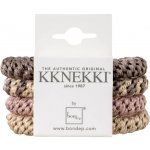 KKNEKKI Gumička do vlasů Kknekki no. 10 – set 4 ks, béžová barva, textil – Hledejceny.cz