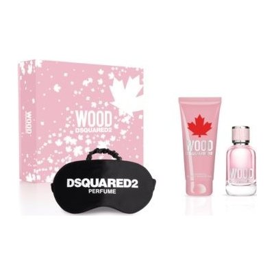 Dsquared2 Wood Pour Femme EDT 50 ml + sprchový gel 100 ml + maska na spaní dárková sada – Hledejceny.cz