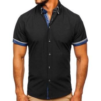 Bolf 2911-1 Černá pánská košile s krátkým rukávem