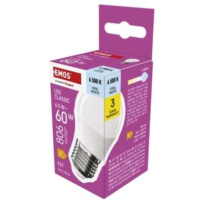Emos LED žárovka Classic Mini Globe E27 6,5 W 60 W 8 – Zboží Mobilmania