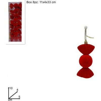 PROHOME Bonbony sametové 10cm 8ks box – Hledejceny.cz