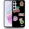 Pouzdro a kryt na mobilní telefon Samsung Picasee silikonové Samsung Galaxy A35 5G Christmas Stickers černé