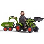 FALK Šlapací traktor Claas Arion 430 s nakladačem rypadlem a vlečkou – Zboží Mobilmania