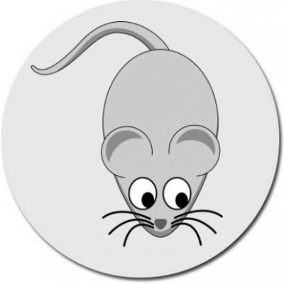 Kulatá podložka pod myš (bílá) – Zboží Mobilmania