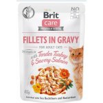 Brit Care Cat Fillets in Gravy Tender Turkey & Savory Salmon 85 g – Sleviste.cz