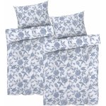 Livarno home satén povlečení květiny/modrá/bílá 140x200 70x90 – Sleviste.cz