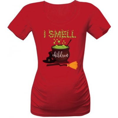 Tričko s potiskem I smell children dámské červená – Zbozi.Blesk.cz