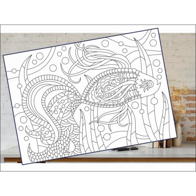 Radost v písku Šablona na pískování ryba v řasách A4 210 x 297 mm – Zboží Dáma