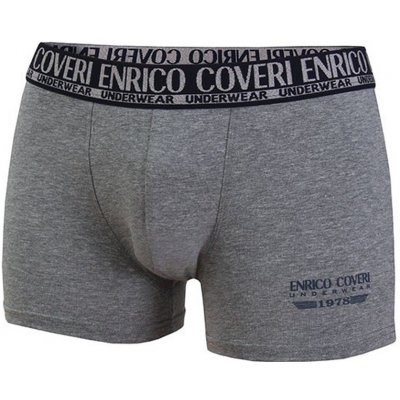Enrico Coveri pánské bavlněné elastické boxerky šedé – Zboží Mobilmania