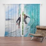 Závěsy Surfař na vlně: 2 ks - 140x250 cm - Sablio – Hledejceny.cz
