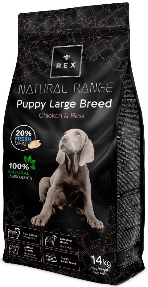 Rex Natural Range Puppy Large Breed Chicken & Rice 14 kg