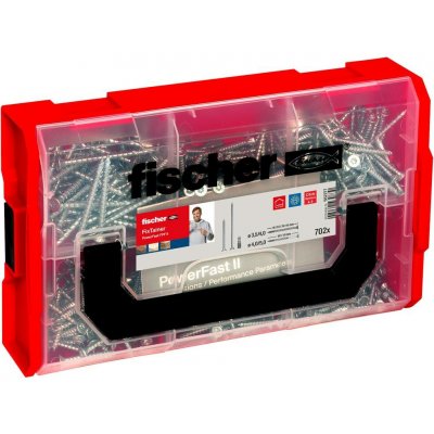 Fischer 562277 FixTainer PowerFast II PZ sada šroubů do dřevotřísky křížová drážka Pozidriv ocel galvanizováno zinkem 1 – Hledejceny.cz