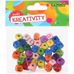 Dřevěné korálky Písmena 40ks – Zboží Dáma