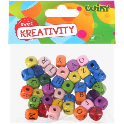 Dřevěné korálky Písmena 40ks – Zboží Dáma